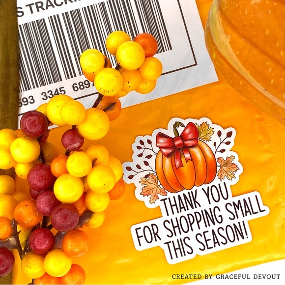 Thank You For Shopping Small This Season!- 2" (inches) 48ct.) [GD91-48] - Picture 2 of 4